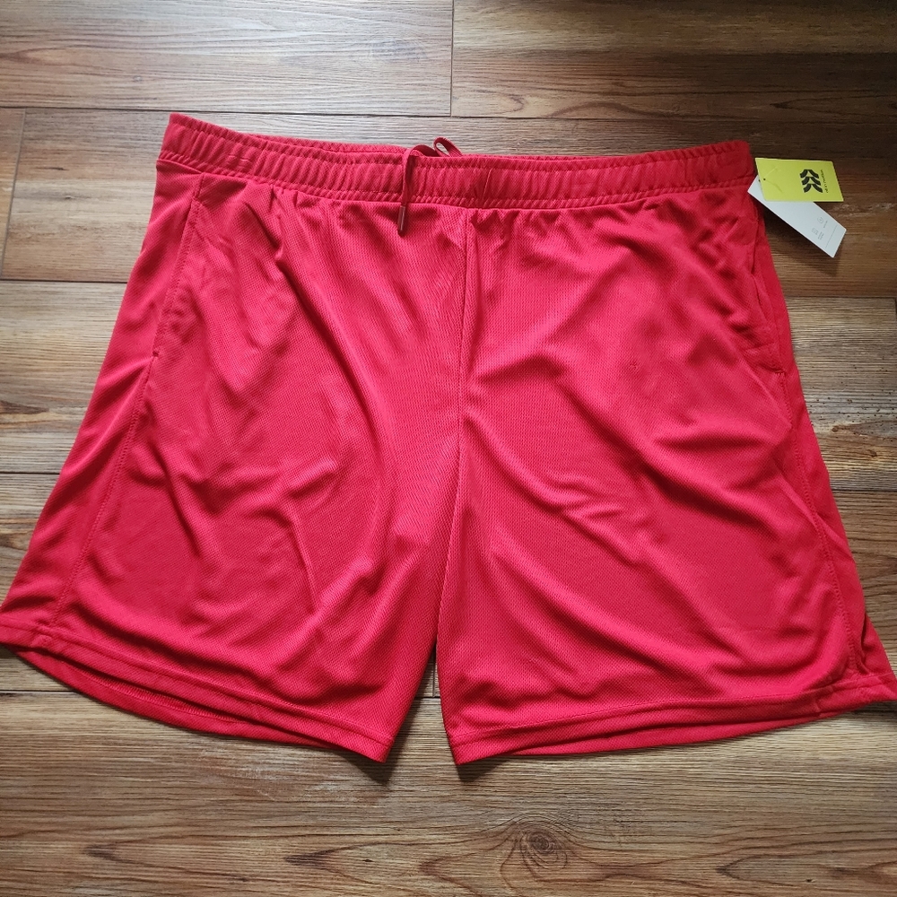 All in Motion Shorts Mens XXL Red Mesh NEW